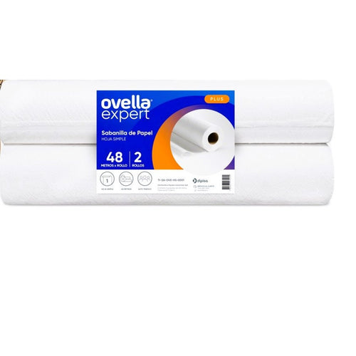 Sabanilla Ovella 2 Rollos de 48Mts Hoja Simple