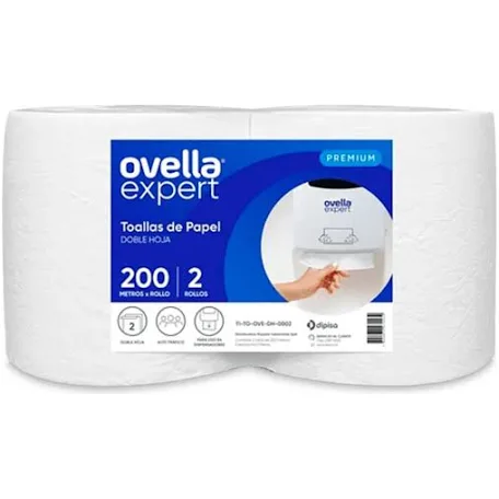 Toalla Ovella 2 Rollos de 200Mts Doble Hoja