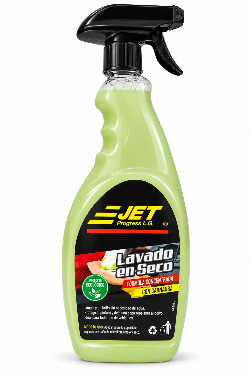 Lavado en Seco JET 500 ml con Atomizador para Autos