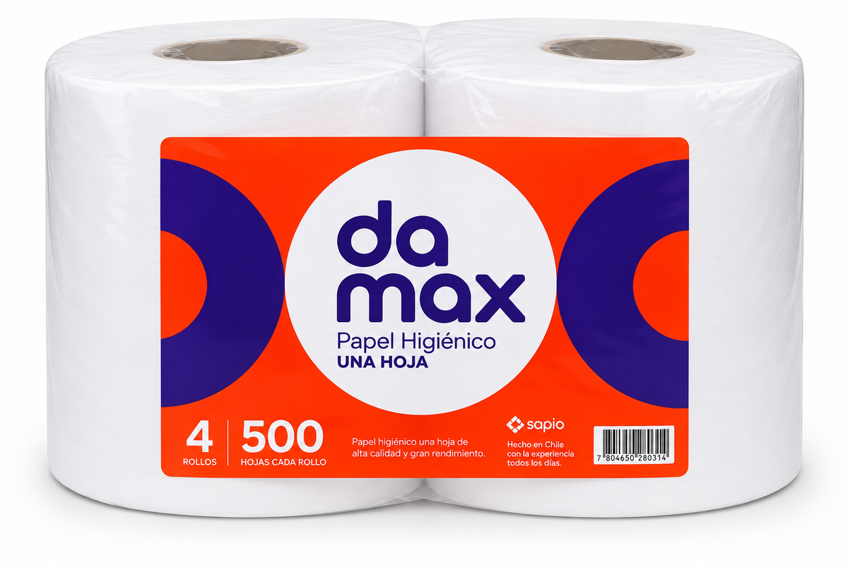 Papel Higiénico Damax 500 Metros X 4 unidades