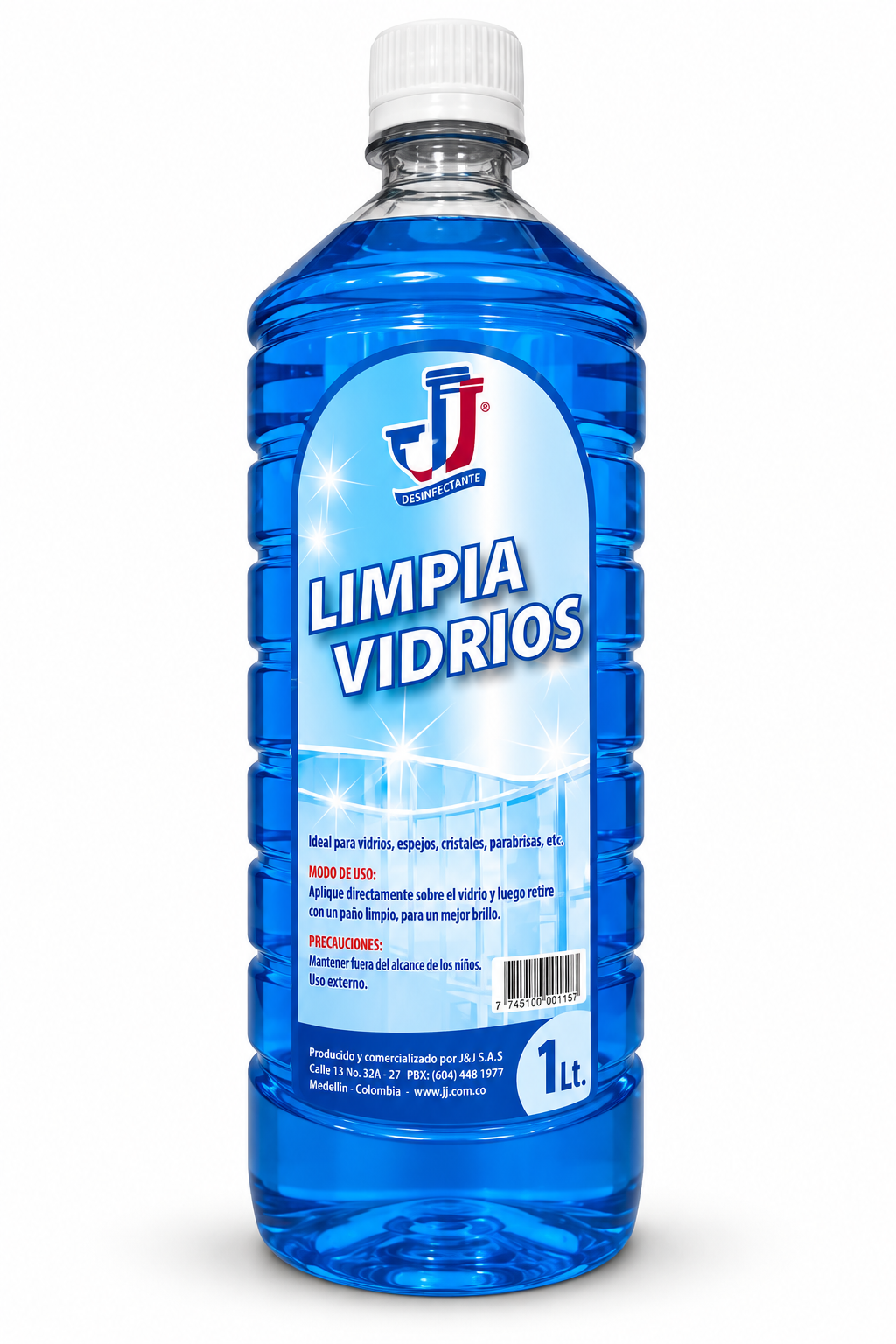 Limpiavidrios JJ  1 Litro para Vidrios y Espejos