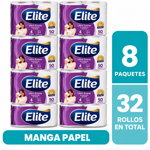 PAPEL HIGIENICO ELITE 32 ROLLOS 50 MTRS (MANGA)