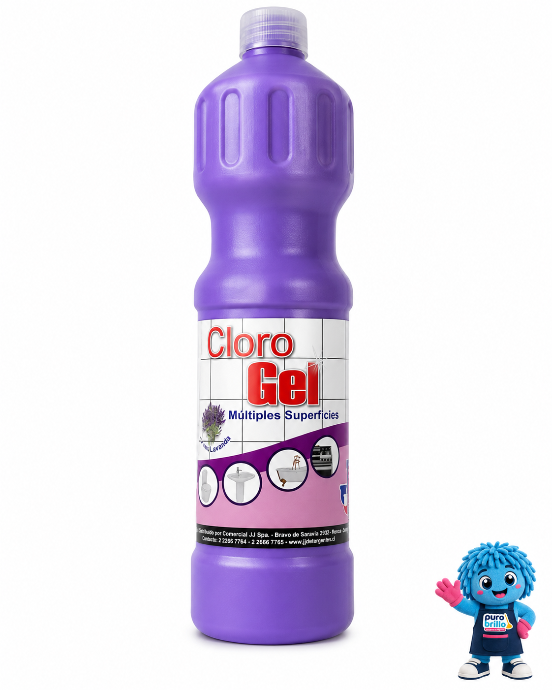 Cloro gel AIS 900 ml aroma lavanda - Puro Brillo Concepción