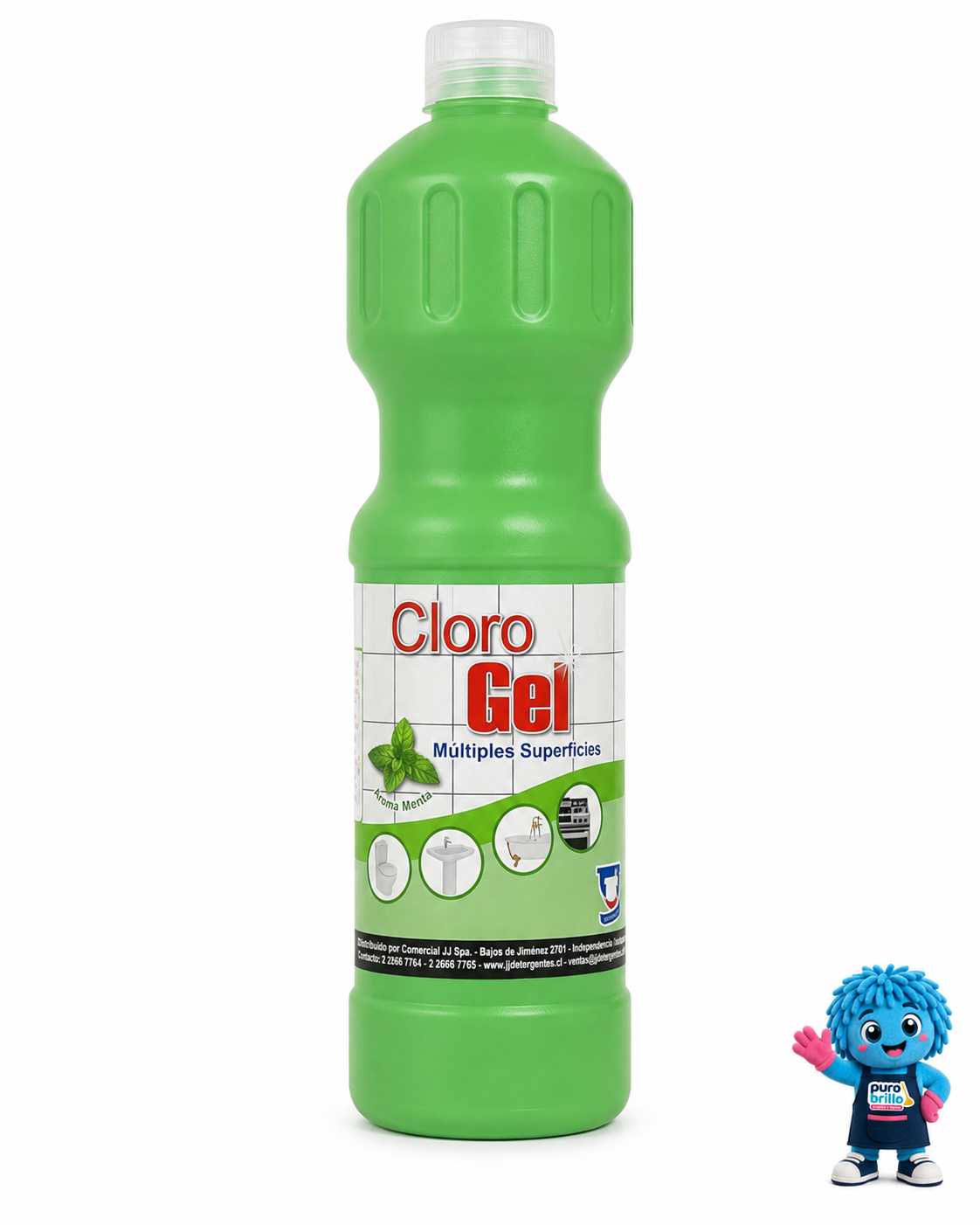 Cloro gel AIS 900 ml aroma menta - Puro Brillo Concepción