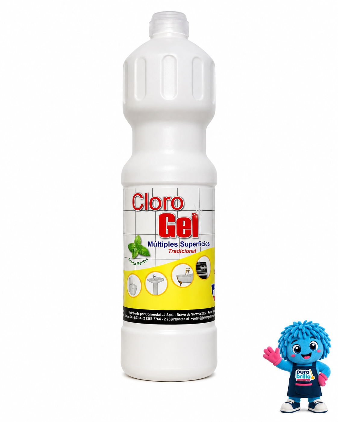 Cloro gel AIS 900 ml tradicional desinfectante - Puro Brillo Concepción