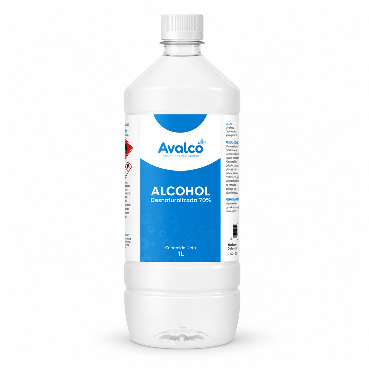 Alcohol Desnaturalizado Avalco Al 70° 1 Litro