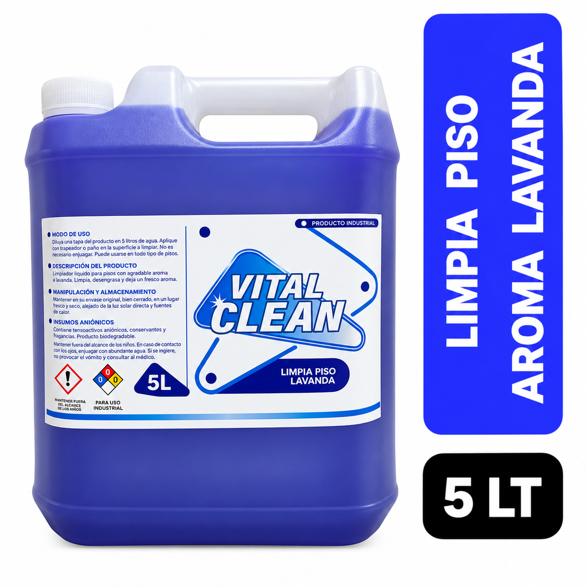 Limpia Piso Industrial Lavanda 5L Vital Clean