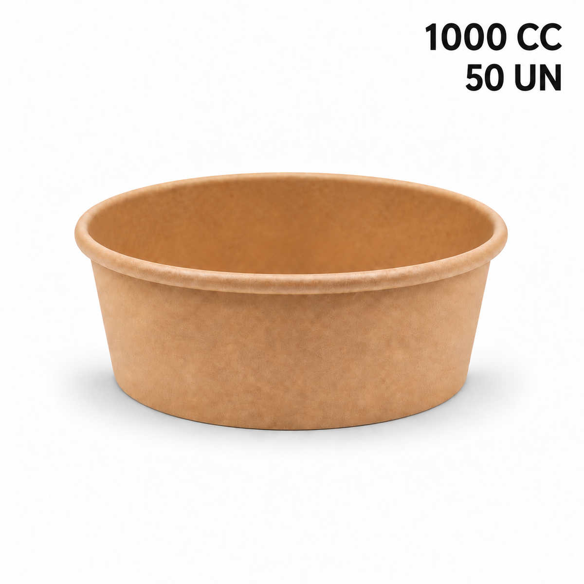 Platos bowl cartón kraft 1000 cc Pack 50 un