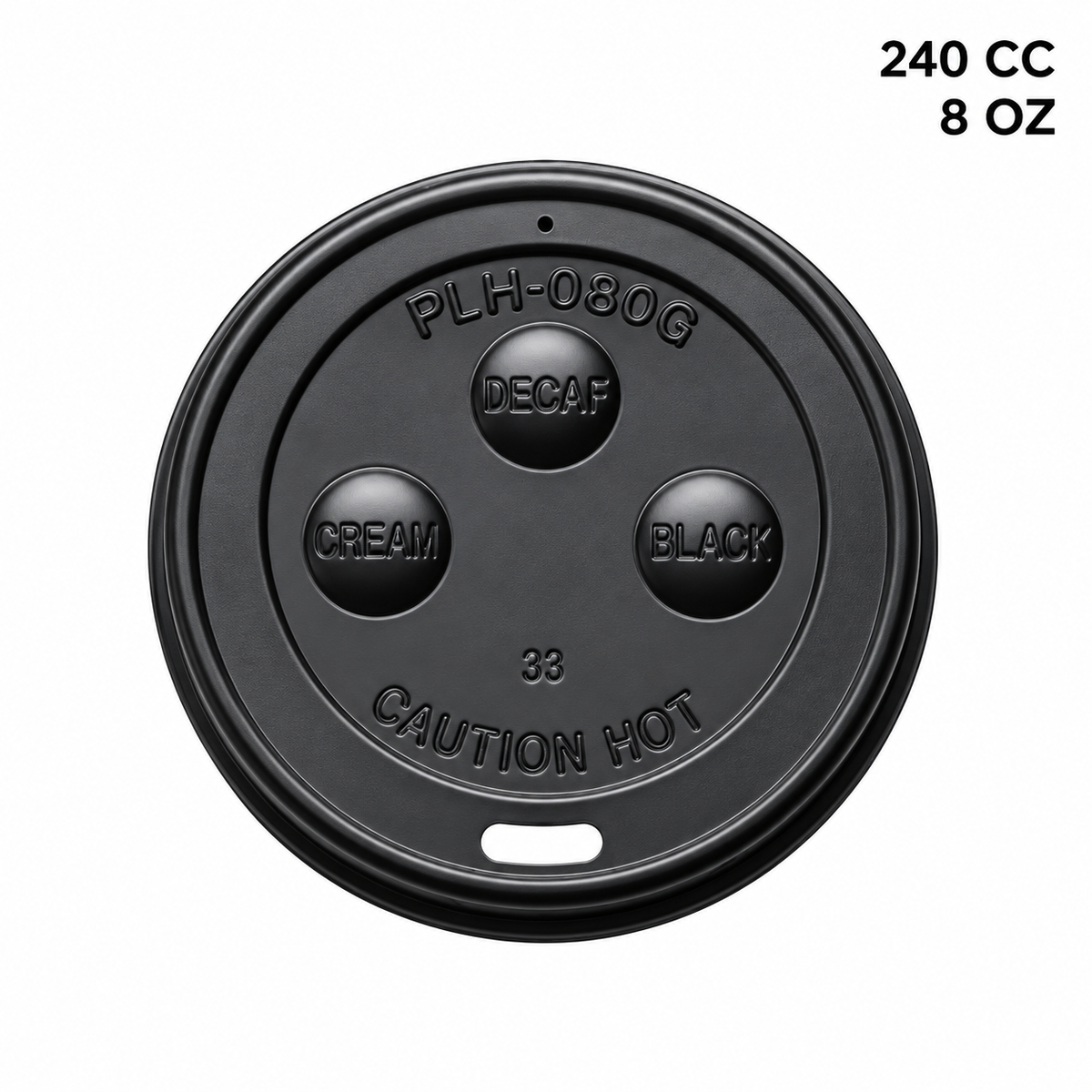 Tapa para vaso polipapel hot 240 cc 8 oz Pack 50 un