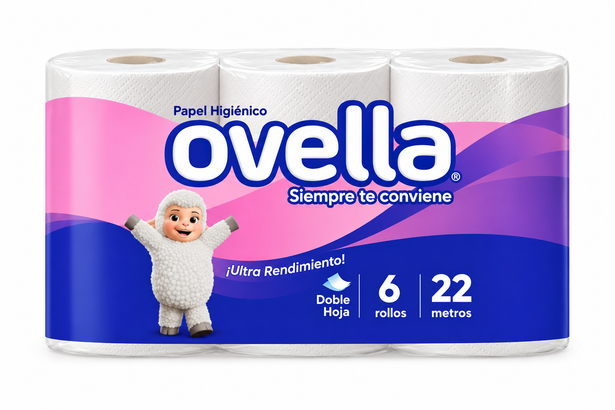 Papel Higiénico Ovella Doble Hoja 6 unidades x 22 mts.
