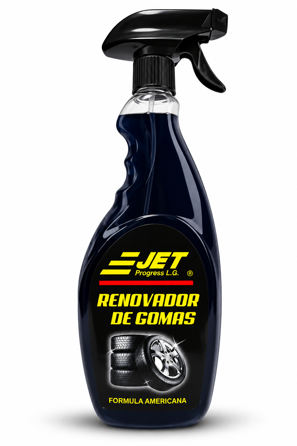 Renovador de Gomas JET 500 ml Negro con Atomizador