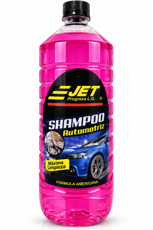 Shampoo Automotriz JET 1 Litro para Lavado de Vehículos - producto para lavado de autos Puro Brillo