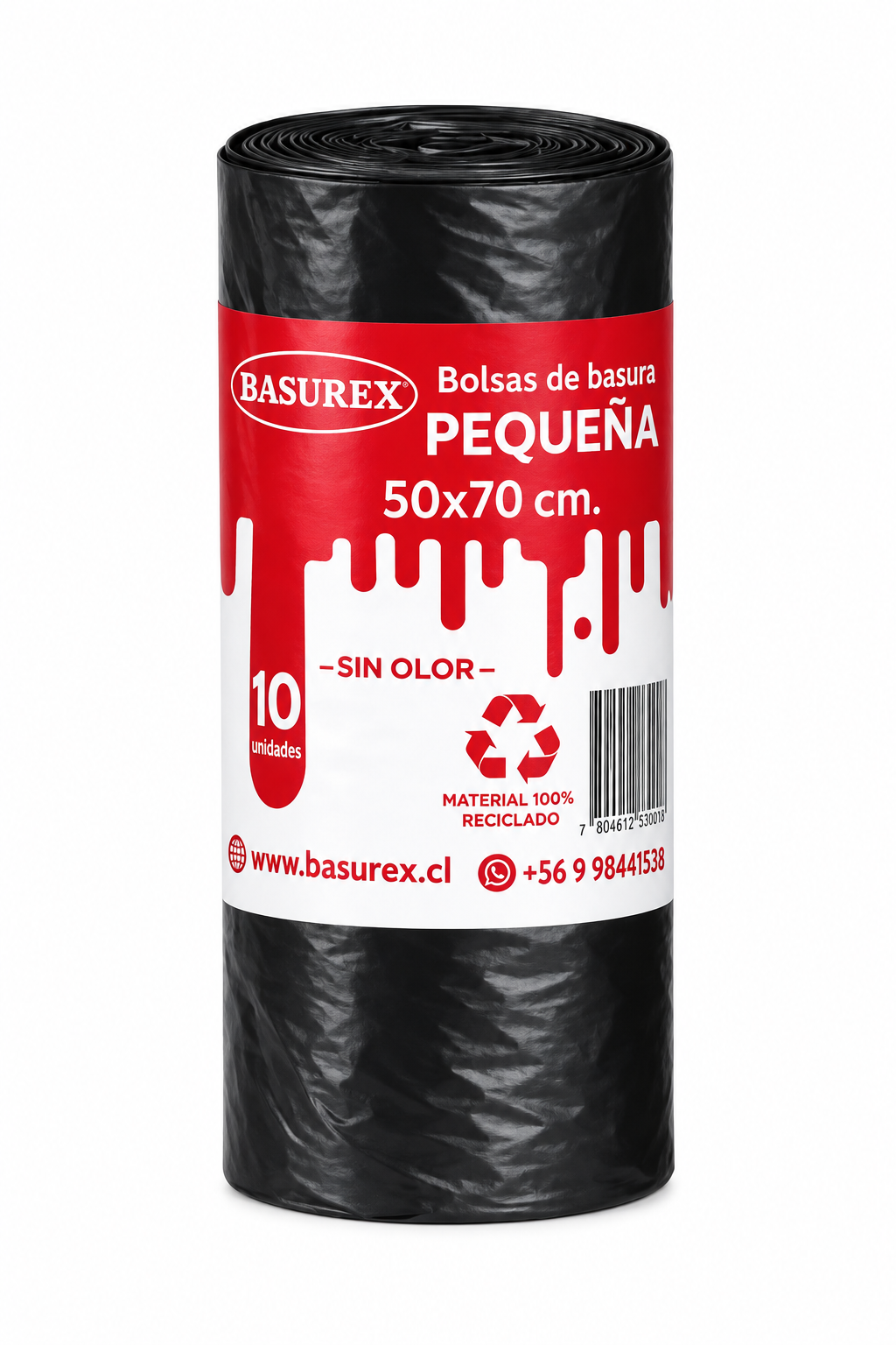 Bolsas de Basura Basurex 50x70 cm Rollo 10 Bolsas | Basurex