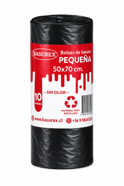 Bolsas de Basura Basurex 50x70 cm Rollo 10 Bolsas | Basurex