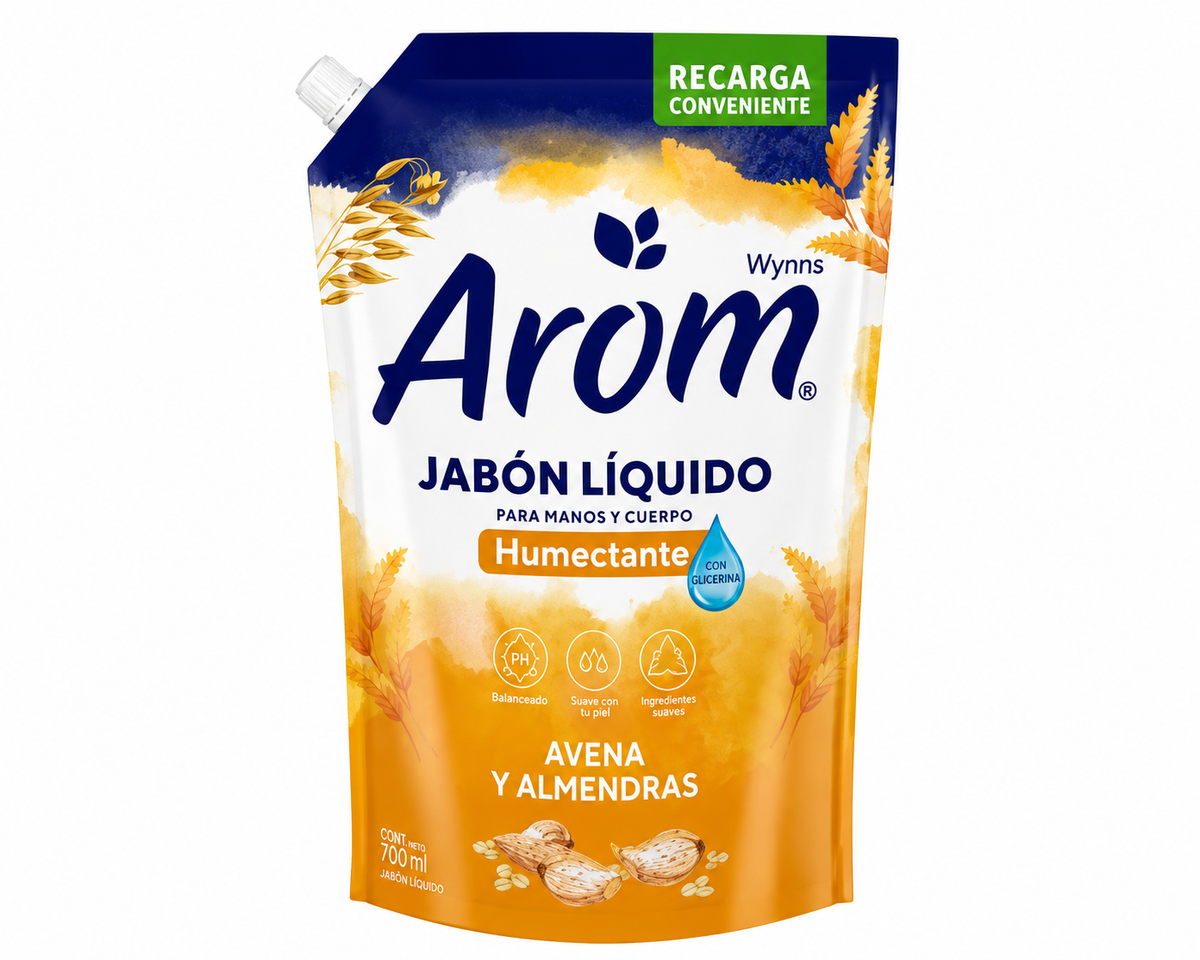 Jabón líquido Arom avena y almendras 750ml - Puro Brillo Concepción