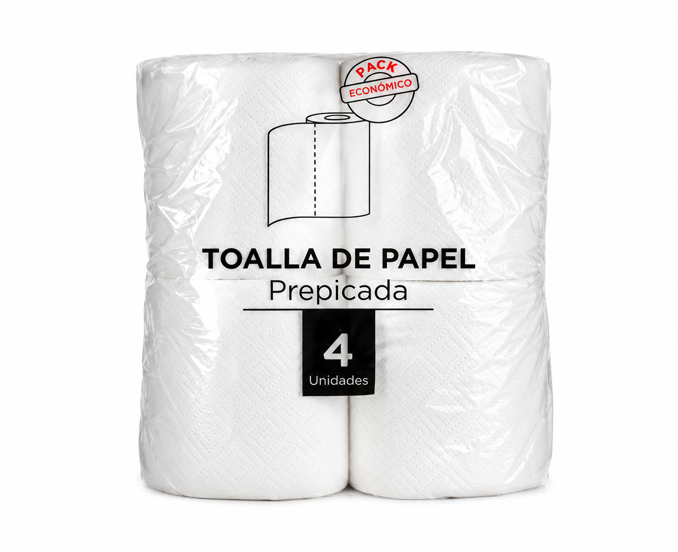 Papel toalla multiuso prepicado económico 4 rollos x 100 metros - Puro Brillo Concepción
