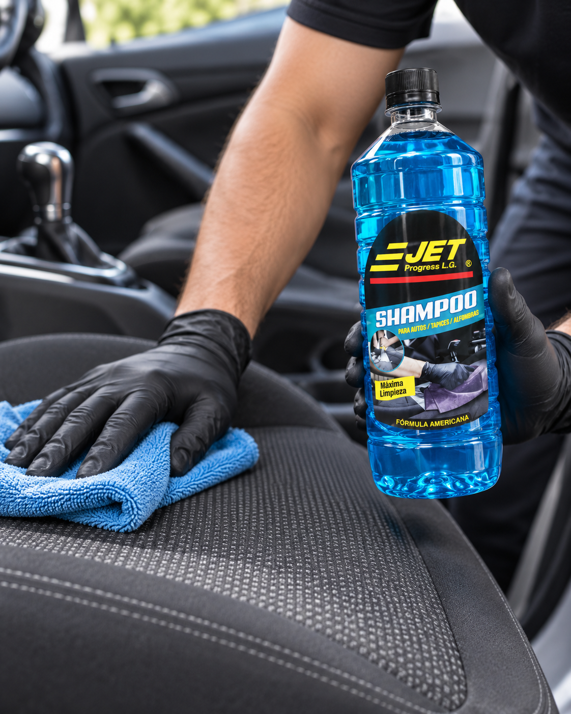 Shampoo Alfombra y Tapiz JET 1 Litro para Autos