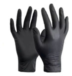 Guantes de vinilo negros desechables