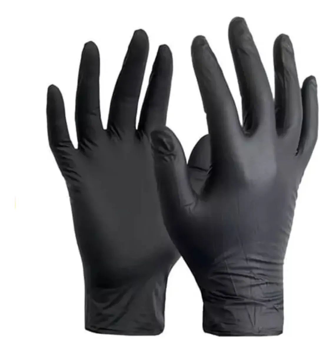 Guantes de vinilo negros desechables