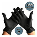 Guantes de vinilo negros sin polvo Top Safe caja 100