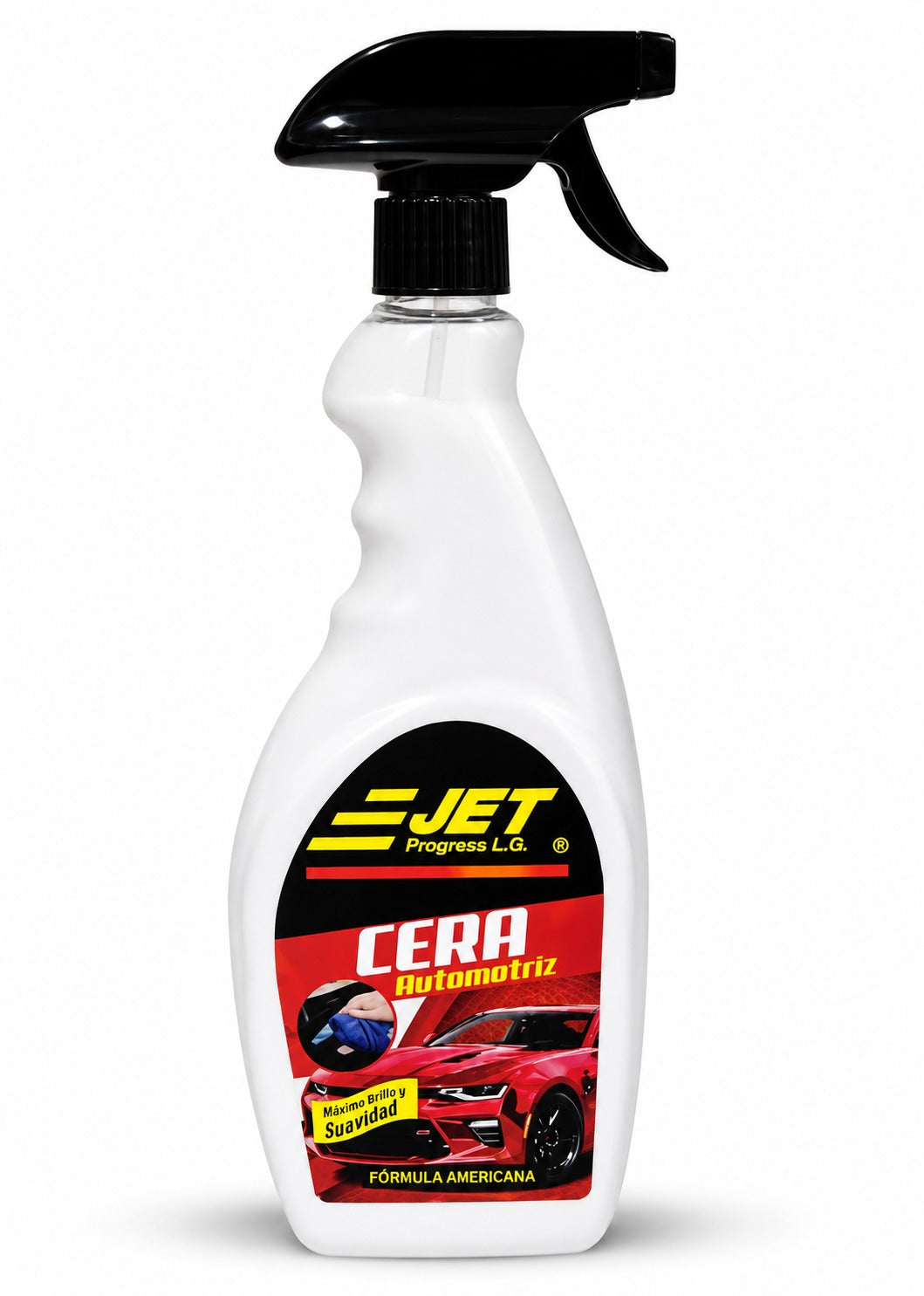 Cera líquida JET 500 ml con atomizador para autos - Puro Brillo Concepción