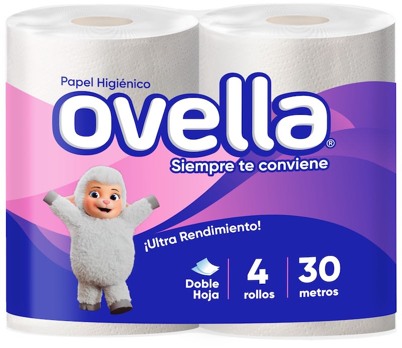 Papel Higienico Ovella Doble Hoja 4 x 30 mts.