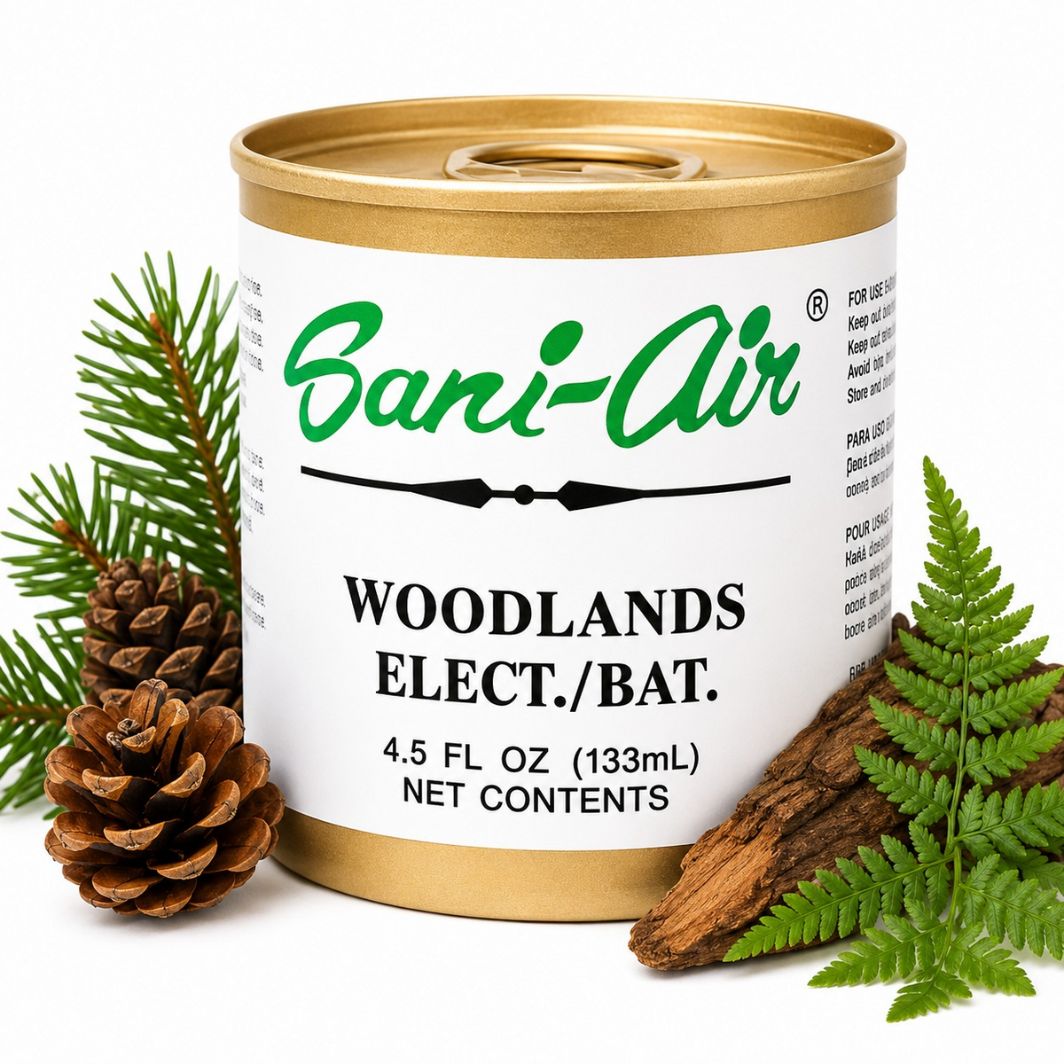 Aromatizante Sani-Air Woodlands lata hogar - Puro Brillo