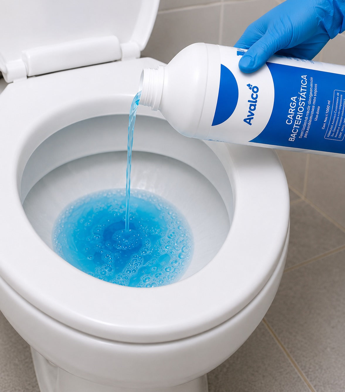 Carga Bacteriostatico Avalco 1 Litro para sanitizar inodoros