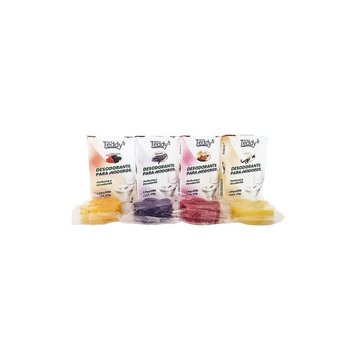 Desodorante para inodoros Teddy pastilla 45 gr aromas vainilla lavanda potpourri frutos rojos