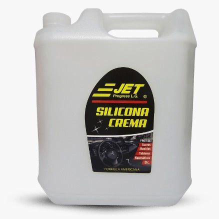Silicona Crema JET 5 litros para brillo y protección de superficies automotrices