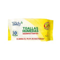 TOALLAS HÚMEDAS DESIFECTANTES 50 U. LIMÓN | TEDDY